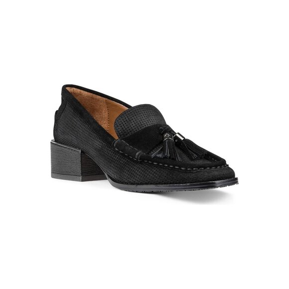 🆕 DONALD PLINER Arroyo Tassel Suede Loafer Shoes 8 Black - Picture 3 of 16